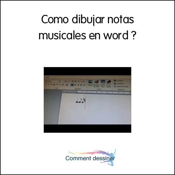 Como dibujar notas musicales en word